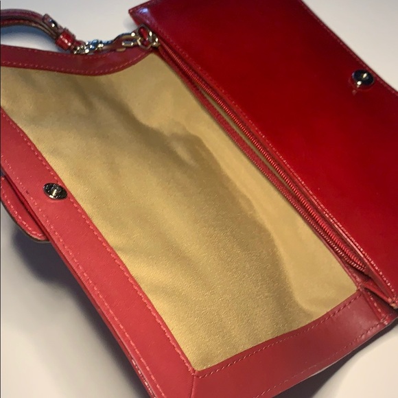 Coach Red Leather Wristlet - Picture 2 of 4